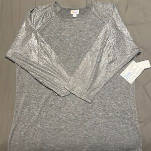 LuLaRoe Randy with Shimmer Sleeve.